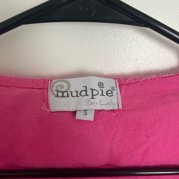 Mud Pie Vibrant Pink mini Dress with lace detailing Small - Picture 3 of 4